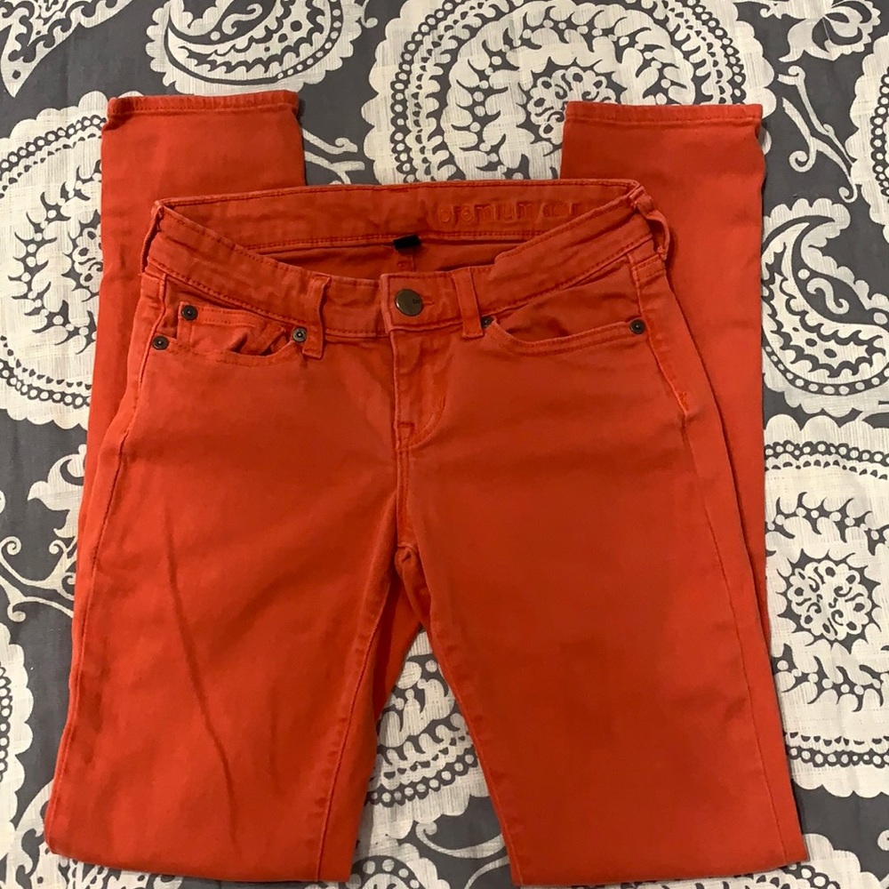 Gap Grenadine Orange Premium Skinny Jeans